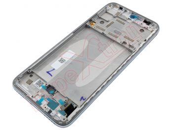 Pantalla completa Service Pack Super AMOLED con marco plateado "More than white" para Xiaomi Mi A3, M1906F9SH, M1906F9SI
